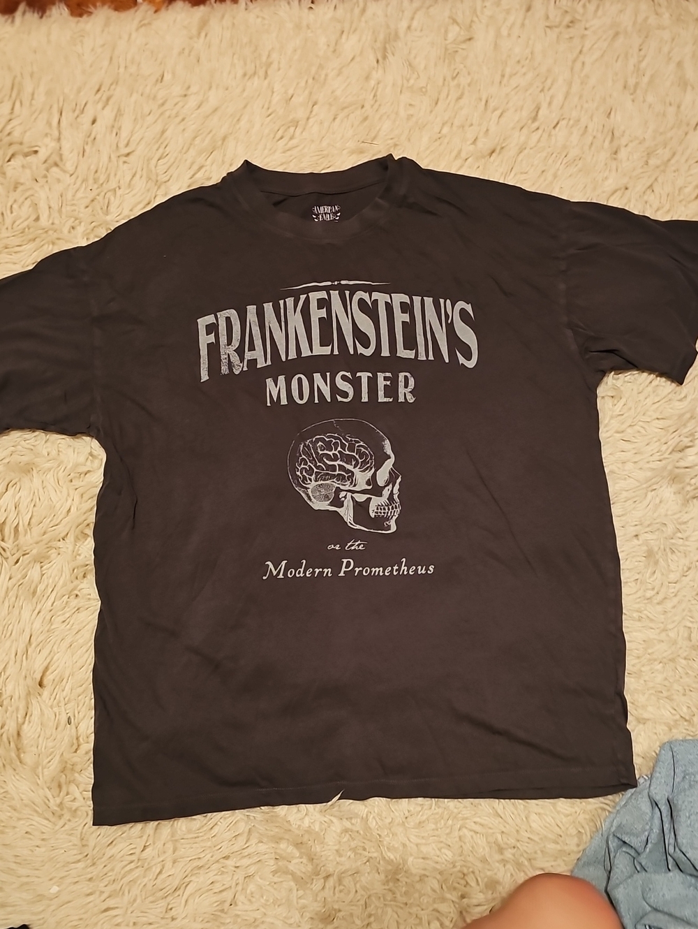 American Eagle Frankenstein's Monster T-shirt - Halloween - Faded Black - Sz MED